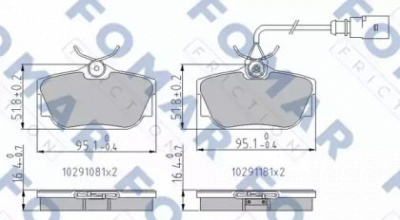 FOMAR FRICTION fo691181 -  Комплект тормозных колодок, дисковый тормоз
